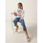  Butterfly Print Sweatshirt with Round Neck and Long Sleeves, fig. 1 