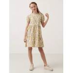  All Over Floral Print Tiered Dress with Puff Sleeves and Button Closure, fig. 1 