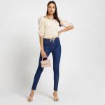  Plain BCA cotton skinny jeans with a high elasticated waist, fig. 1 