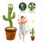  لعبة محشوة على شكل نبات الصبار - أخضر/بني مع موسيقى للأطفال, fig. 1 