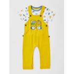  All-Over Car Printed T-shirt and Dungarees Set, fig. 1 