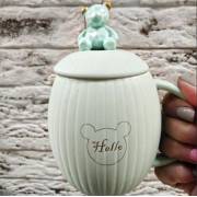  Bear Design Ceramic Mug with Lid and Spoon - 400 ml, fig. 3 