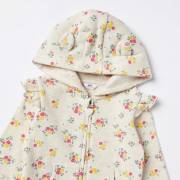  Floral Print Long Sleeves Jacket with Hood and Pockets, fig. 2 