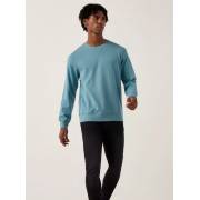  Solid Sweatshirt with Crew Neck and Long Sleeves - BLUE, fig. 1 