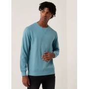  Solid Sweatshirt with Crew Neck and Long Sleeves - BLUE, fig. 2 
