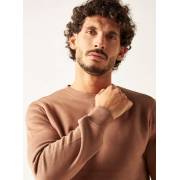  Solid Sweatshirt with Crew Neck and Long Sleeves - BROWN, fig. 3 