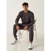  Solid Sweatshirt with Crew Neck and Long Sleeves - GREY, fig. 2 