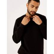 Ribbed Sweatshirt with Long Sleeves and Crew Neck - Black, fig. 4 