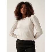  Textured Sweater with Crew Neck and Long Sleeves - Cream, fig. 3 