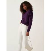  Textured Sweater with Crew Neck and Long Sleeves - PURPLE-DARK, fig. 2 
