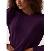  Textured Sweater with Crew Neck and Long Sleeves - PURPLE-DARK, fig. 3 
