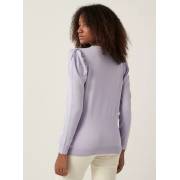  Textured Sweater with Crew Neck and Long Sleeves - PURPLE-MEDIUM, fig. 5 