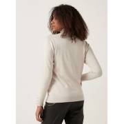 Solid Turtle Neck Sweater with Long Sleeves - Cream, fig. 5 