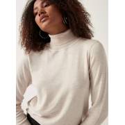 Solid Turtle Neck Sweater with Long Sleeves - Cream, fig. 2 