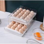  Opaque Plastic Egg Storage Drawer - Two Floors - 32 Compartments (AZ-1215), fig. 1 