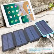  Solar Power Bank Charger 20000mAh Portable Phone Charger with 4 Foldable Solar Panels,, fig. 2 
