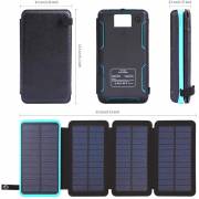  Solar Power Bank Charger 20000mAh Portable Phone Charger with 4 Foldable Solar Panels,, fig. 6 