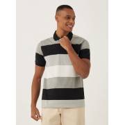  Striped polo shirt with short sleeves and a button closure, fig. 1 