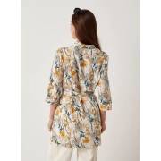  All Over Floral Print Tunic with Belt Tie-Ups and Collar, fig. 3 