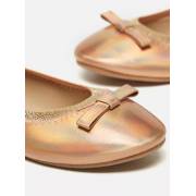  Solid Round Toe Ballerina Shoes with Glitter and Bow Detail, fig. 4 