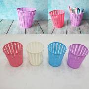  Circular perforated plastic basket, fig. 10 