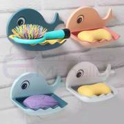  Dolphin shaped adhesive soap stand, two layers, detachable, fig. 1 