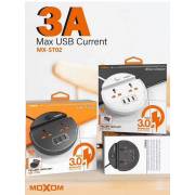  موزع كهرباء وشاحن سريع MX-ST02 موكسوم QC3.0 مع 3 منافذ USB شحن فائق السرعة مع حامل للجوال MOXOM Smart Power, fig. 2 