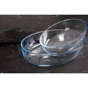  A set of oval Pyrex thermal glass dishes, fig. 1 