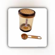  Plastic spice container with tight lid and spoon, fig. 3 