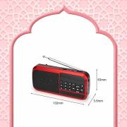  راديو رقمي محمول JOC راديو FM، يعمل بالبطارية وصوت ثلاثي الأبعاد قوي جدًا وإشارة ممتازة (موديل-H798BT) اللون (أحمر وأسود) - بلوتوث - منفذ ذاكرة - USB, fig. 8 