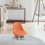  كرسي تنظيم دائري جلد ابو عجل مع ضهر- دوار - برتقالي, fig. 2 