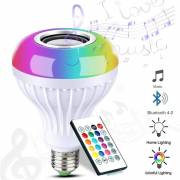  مكبر صوت - LED Bluetooth4.0 لمبة موسيقى  متغيرة الألوان مع جهاز  تحكم عن بعد -  لمبة إضاءة  LED E27 12W للمنزل / المسرح, fig. 1 