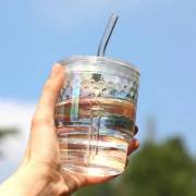  Glass cell mug + airtight lid + glass straw, fig. 9 
