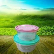 Set of round plastic containers with tight lid - 2 pieces, fig. 3 