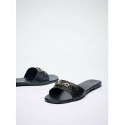  Textured Slip-On Sandals with Metal Trim, fig. 2 