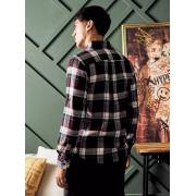  Checked flannel shirt with button collar - RED, fig. 4 