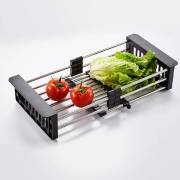  Dish drying rack and adjustable drain basket, stainless steel, fig. 6 