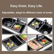  Dish drying rack and adjustable drain basket, stainless steel, fig. 5 