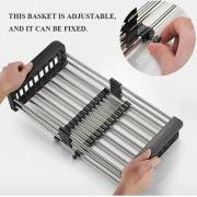  Dish drying rack and adjustable drain basket, stainless steel, fig. 4 
