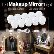  LED Lamp Set- LED Cosmetic Mirror- Hollywood Design- 10 Lights White 32x19 centimeter, fig. 2 