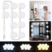  LED Lamp Set- LED Cosmetic Mirror- Hollywood Design- 10 Lights White 32x19 centimeter, fig. 6 