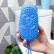  Silicone Bath Sponge Brush Scrubbers Loofah Soap Body Exfoliating Shower Skin Massage Deep Clean, fig. 1 