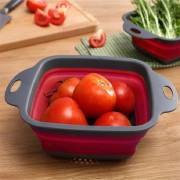  Collapsible silicone food strainer, square shape drying basket, fig. 2 
