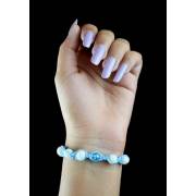  White and cyan hand bracelet, fig. 1 