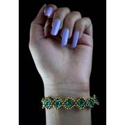  Green and gold beads hand bracelet, fig. 1 