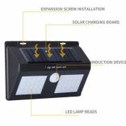  Motion sensor searchlight works by solar energy contains 40 LEDs, fig. 7 