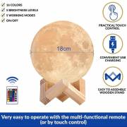  Luminous moon lamp with mp3 and remote control - 16 different colors, fig. 3 