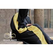  Abaya with inserted sides in beautiful yellow color (Model 405), fig. 1 