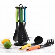  Plastic Cooking Spoons Set With Stand - 7 Pieces ( 20144 ), fig. 1 