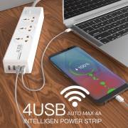  توصيلة كهرباء ذكية WiFi للتحكم بأجهزتك من هاتفك من اي مكان و 3 منافذ USB من MOXOM  - ضمان 12 شهر, fig. 3 